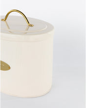 Load image into Gallery viewer, Brass Detailed Metal Bread Box
