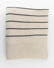 Load image into Gallery viewer, Charcoal Stripe Cotton Throw
