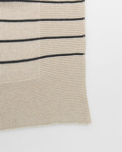 Load image into Gallery viewer, Charcoal Stripe Cotton Throw
