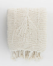 Load image into Gallery viewer, Knitted Ivory Cotton Throw
