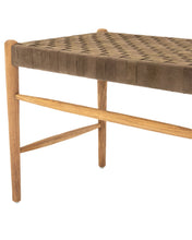 Load image into Gallery viewer, Rooney Woven Leather Bench
