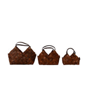 Load image into Gallery viewer, Seagrass &amp; Leather Basket
