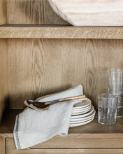 Load image into Gallery viewer, Hammered Metal &amp; Rattan Serving Set
